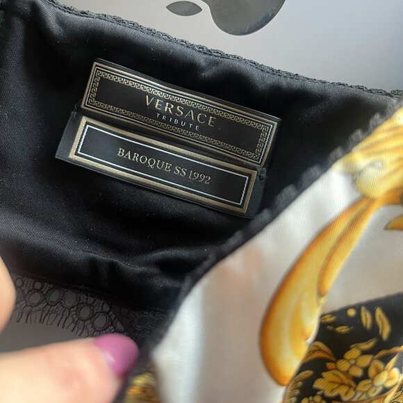Versace Baroque Silk Bustier-Style Top | Worn Once | Tailored Fit | $995 Retail - Picture 6 of 9